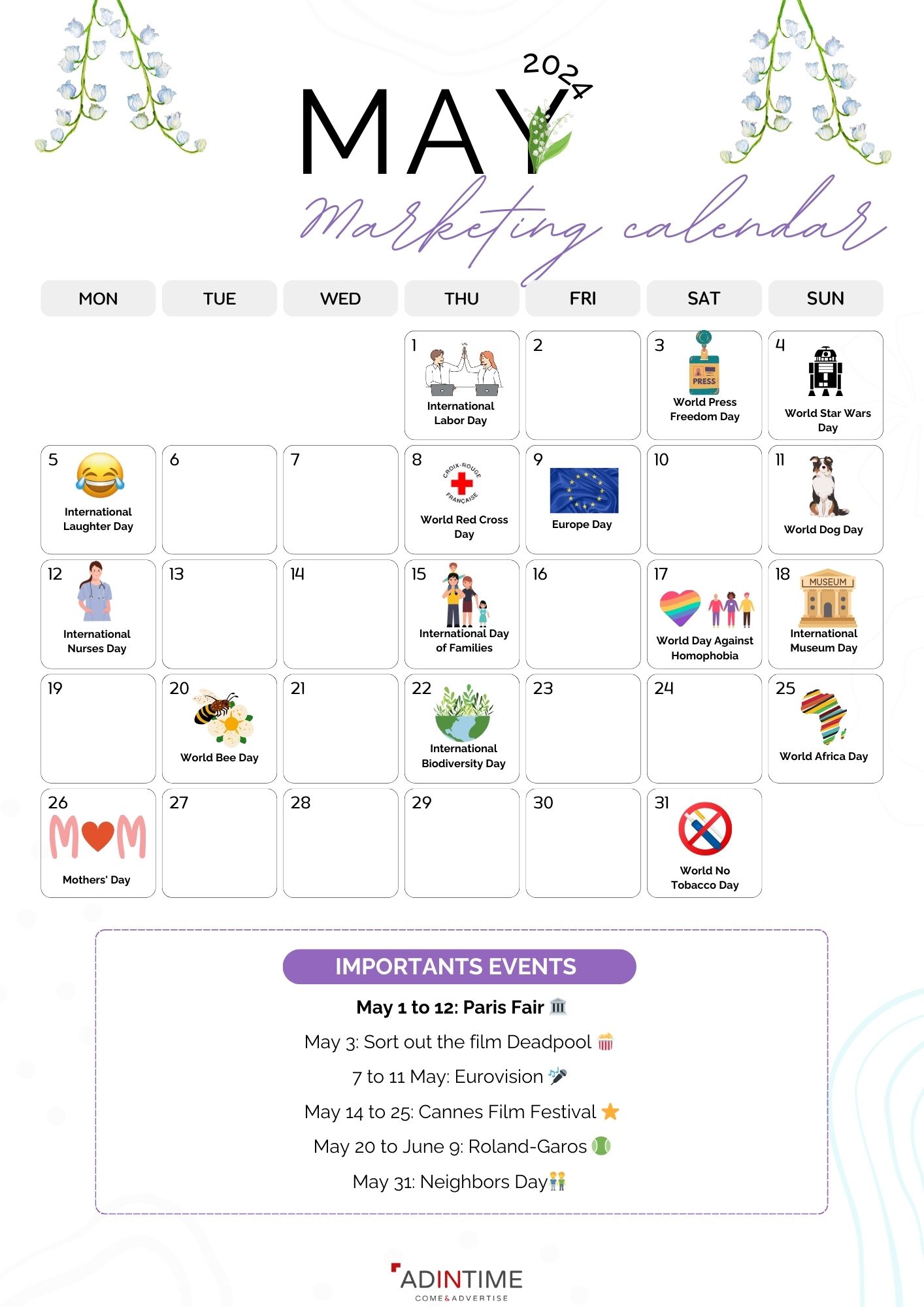May Calendar marketing 2024